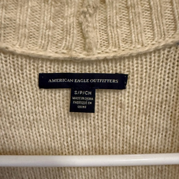 American Eagle Outfitters Y2k cottage core Cream Knit Cardigan Size S - Picture 2 of 5